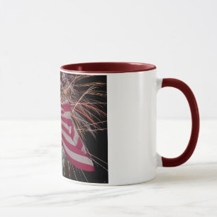 Amerikanska Flagga och Fireworks Mugg