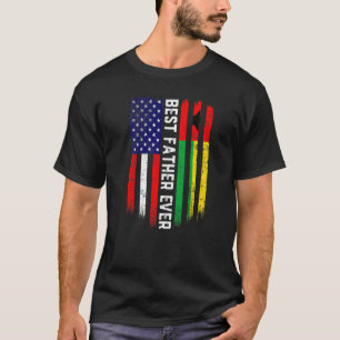 Amerikanska Flagga och Guinea Bissau Flagga Bästa T Shirt
