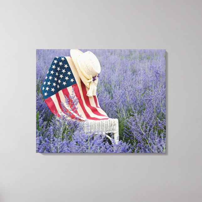 Amerikanska Flagga och Hat som ordförande Canvastryck (Framsida)