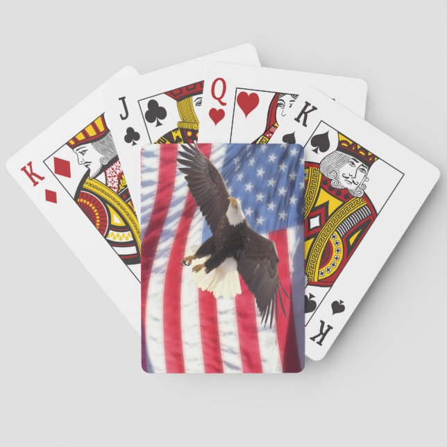 Amerikanska Flagga- och örlingskort Casinokort (Baksidan)