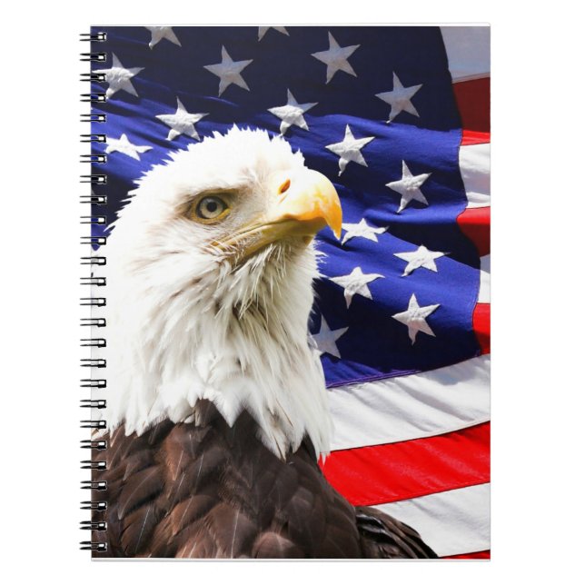 Amerikanska Flagga och Örn Anteckningsbok (Framsidan)