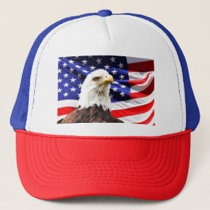 Amerikanska Flagga och Örn Keps