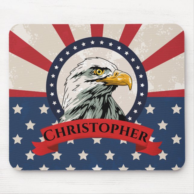 Amerikanska Flagga och Örn Musmatta (Framsidan)