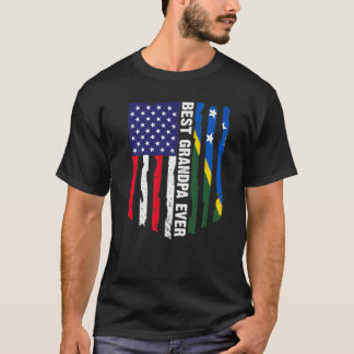 Amerikanska Flagga och Salomonöarnas Flagga Best G T Shirt