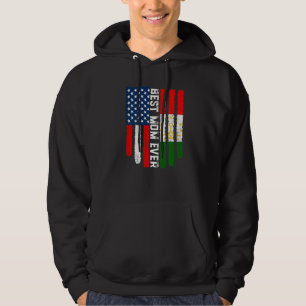 Amerikanska Flagga och Tadzjikistan Flagga Bästa M Hoodie