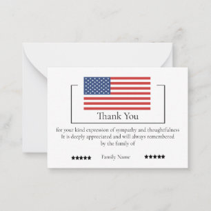 Amerikanska Flagga On After Funeral Tackcards Anteckningskort