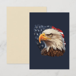 Amerikanska Flagga Örn Anteckningskort