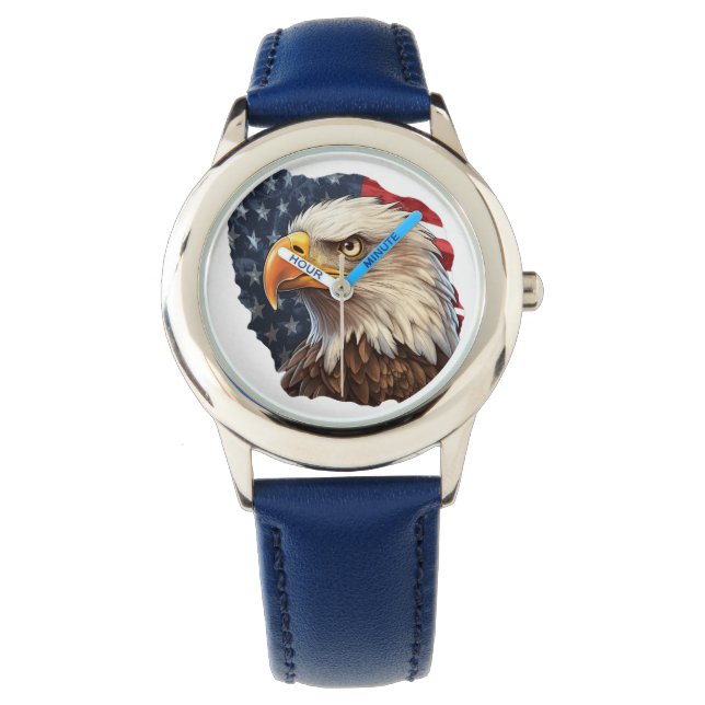 Amerikanska Flagga Örn Armbandsur (Framsida)