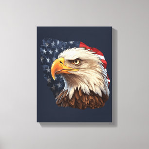 Amerikanska Flagga Örn Canvastryck