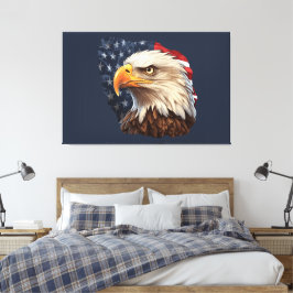Amerikanska Flagga Örn Canvastryck