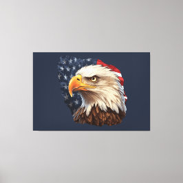 Amerikanska Flagga Örn Canvastryck