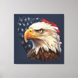 Amerikanska Flagga Örn Canvastryck