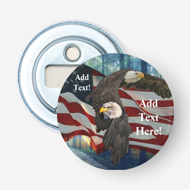 Amerikanska Flagga Örn Flasköppnare (Framsidan)