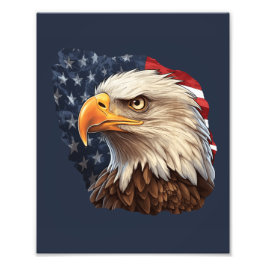 Amerikanska Flagga Örn Fototryck