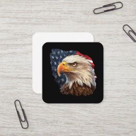 Amerikanska Flagga Örn Fyrkantigt Visitkort