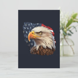 Amerikanska Flagga Örn Julkort