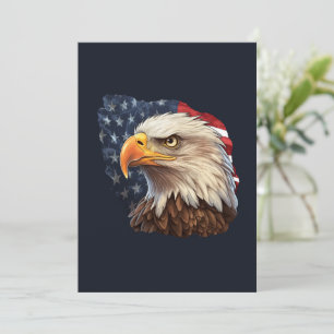 Amerikanska Flagga Örn Julkort
