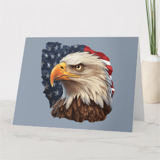 Amerikanska Flagga Örn Kort