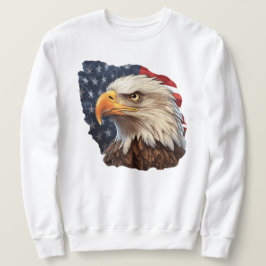 Amerikanska Flagga Örn Lång Ärmad Tröja
