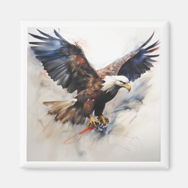 Amerikanska flagga örn magnet (Framsidan)