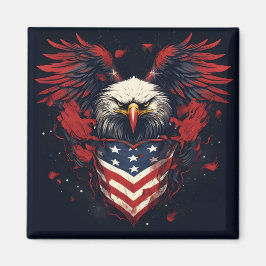 Amerikanska flagga örn magnet