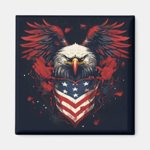 Amerikanska flagga örn magnet