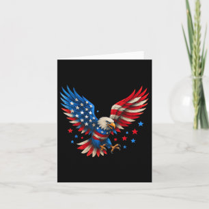 Amerikanska Flagga Örn Manar Patriotic Eagle 4th O Kort
