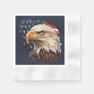 Amerikanska Flagga Örn Pappersservett