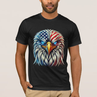 Amerikanska Flagga Örn Patriotic USA T Shirt