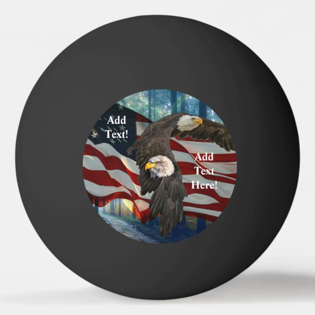 Amerikanska Flagga Örn Pingisboll (Framsidan)