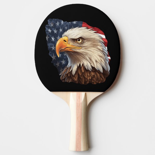 Amerikanska Flagga Örn Pingisracket (Framsidan)