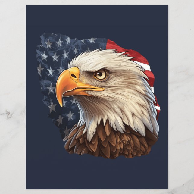 Amerikanska Flagga Örn Reklamblad (Framsidan)