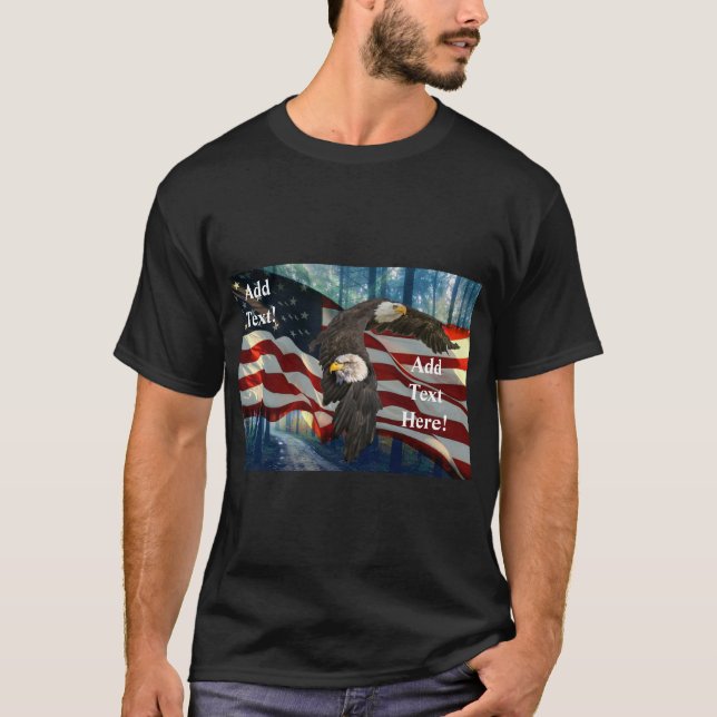 Amerikanska Flagga Örn T Shirt (Framsida)