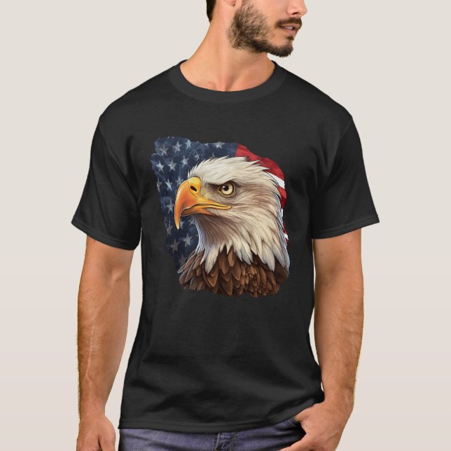 Amerikanska Flagga Örn T Shirt (Framsida)