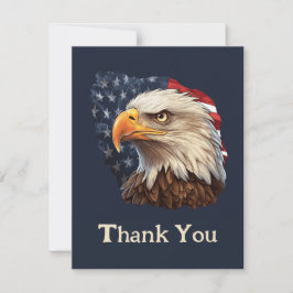 Amerikanska Flagga Örn Tack Kort