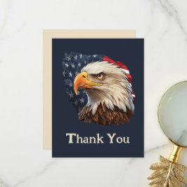 Amerikanska Flagga Örn Tack Kort