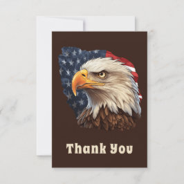 Amerikanska Flagga Örn Tack Kort