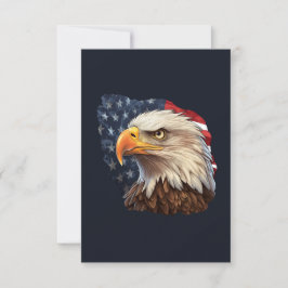 Amerikanska Flagga Örn Tack Kort
