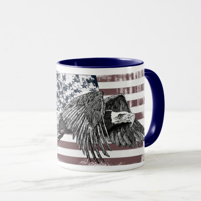 Amerikanska Flagga Örn USA Mugg (Framsida höger)