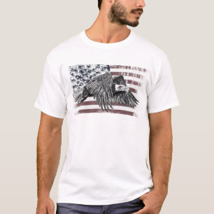 Amerikanska Flagga Örn USA T Shirt