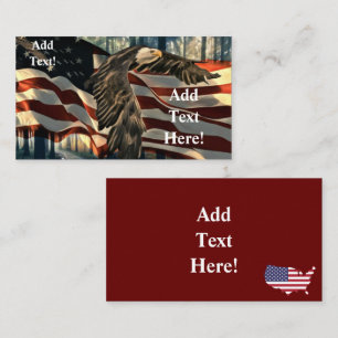 Amerikanska Flagga Örn Visitkort