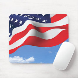 Amerikanska Flagga på Himlar Musmatta
