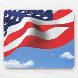 Amerikanska Flagga på Himlar Musmatta
