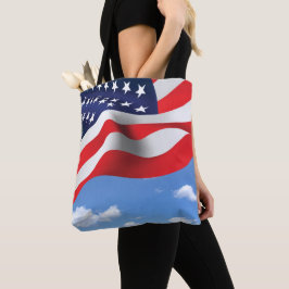 Amerikanska Flagga på Himlar Tygkasse
