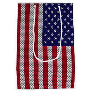amerikanska Flagga på Stil-utskrift av kolfiber