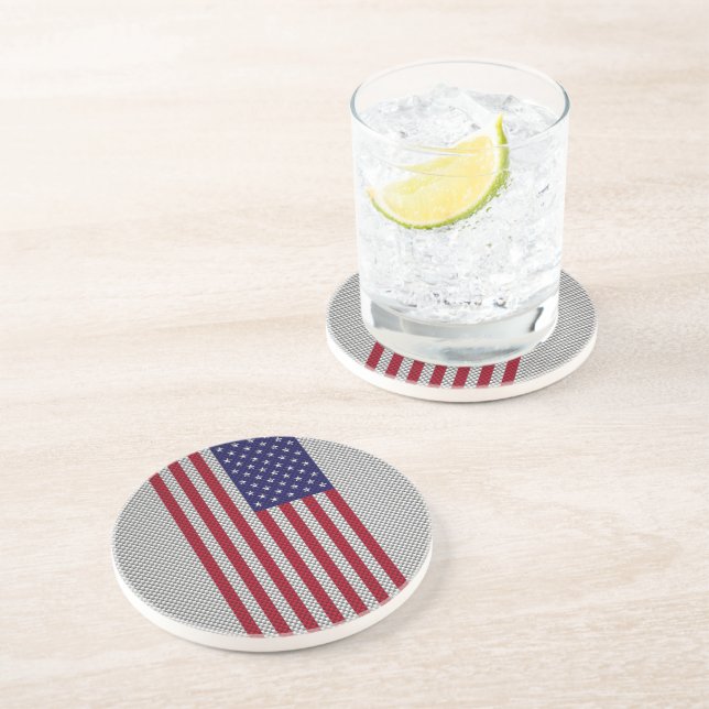 amerikanska Flagga på Stil-utskrift av kolfiber Underlägg (Sidan)