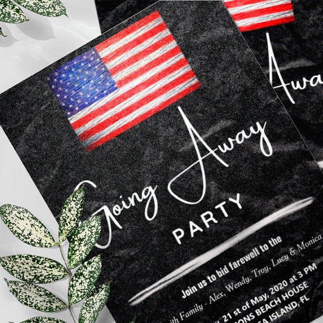 Amerikanska Flagga på väg bort Party| Militär Inbjudningar (Skapare uppladdad)