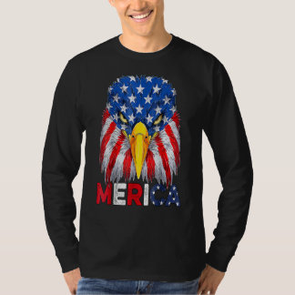 Amerikanska Flagga Patriotic 4 juli Örn T Shirt