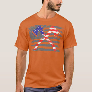 Amerikanska Flagga Patriotic Ax Throwing Gift Idea T Shirt