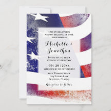 Amerikanska Flagga Patriotic Christian Bröllop